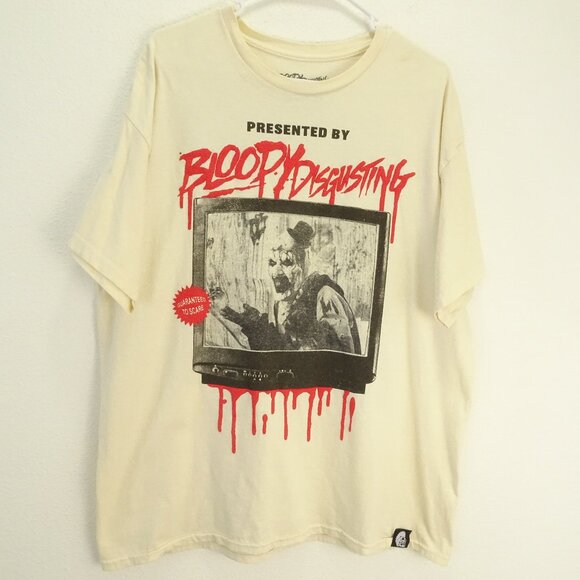 Bloody Disgusting T-Shirt Beige Large Men's XL - Picture 1 of 6